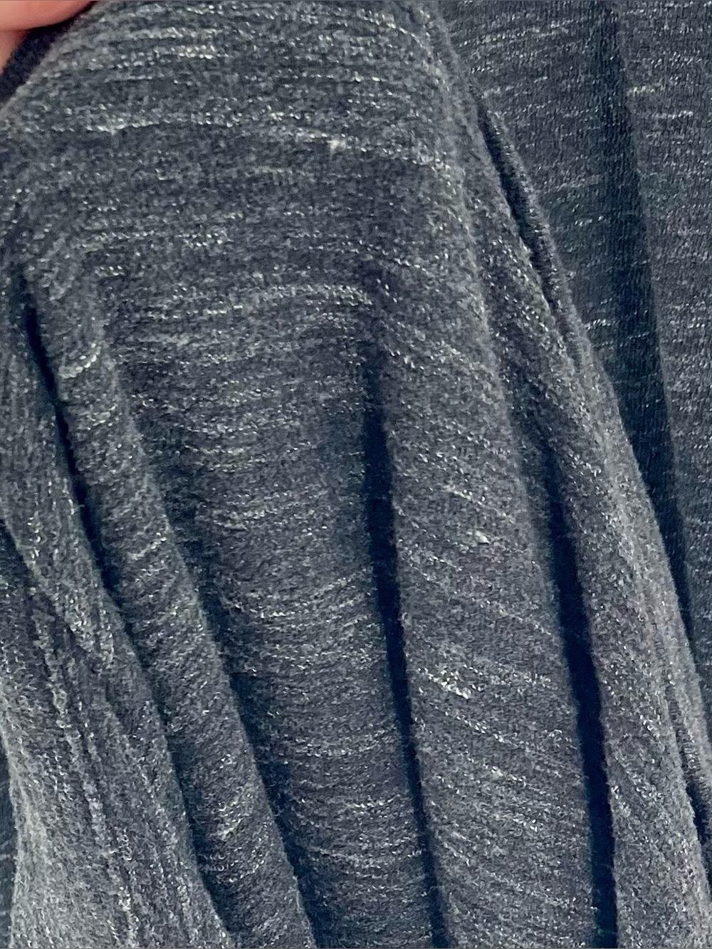 Pure Jill Black Grey Heathered Pockets Short Sleeve Tee Shirt Dress Cover Up - Picture 8 of 10